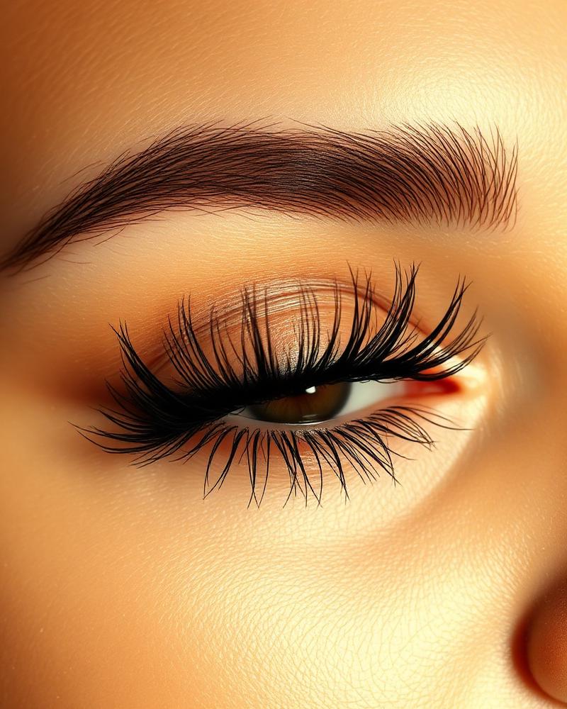 Close-up of professionally applied lash extensions